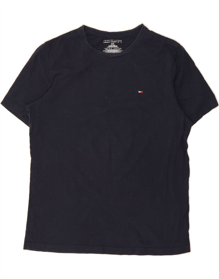 TOMMY HILFIGER Mens T-Shirt Top Small Navy Blue Cotton Vintage Tommy Hilfiger and Second-Hand Tommy Hilfiger from Messina Hembry 