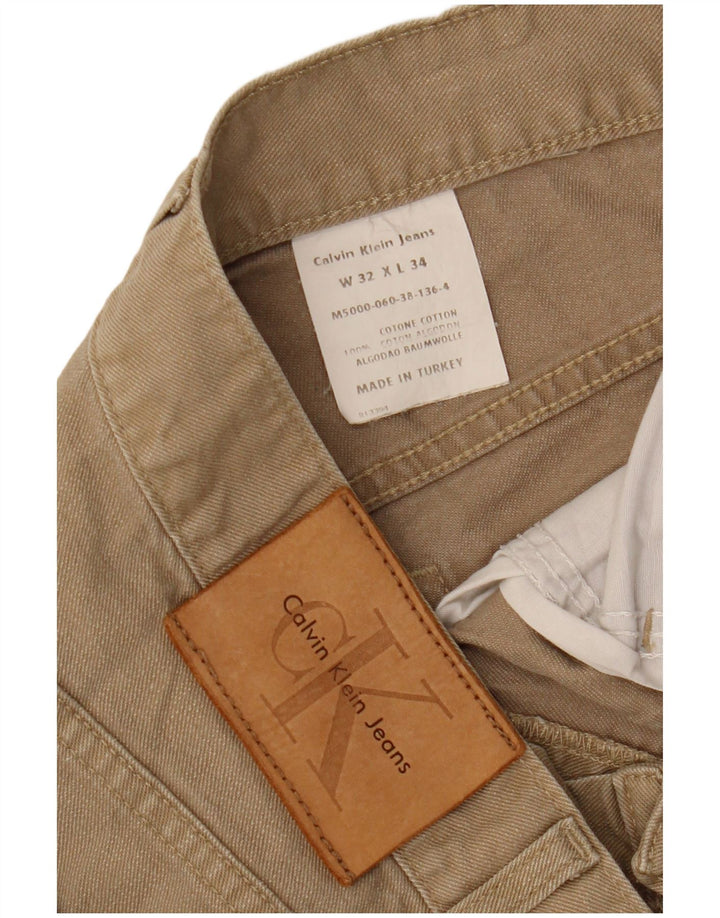 Calvin Klein Straight Jeans til mænd W32 L31 Beige Bomuld