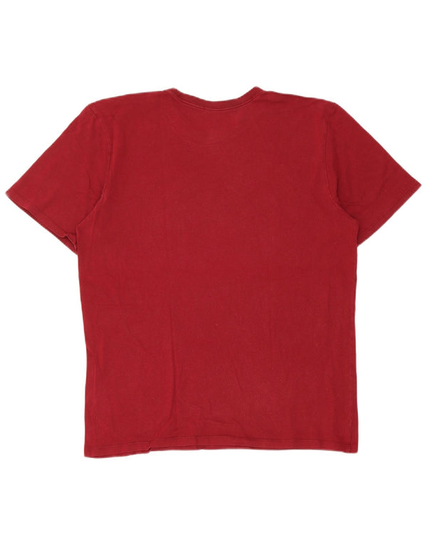 Nike grafisk T-shirt top til kvinder UK 12 Medium Bourgogne bomuld