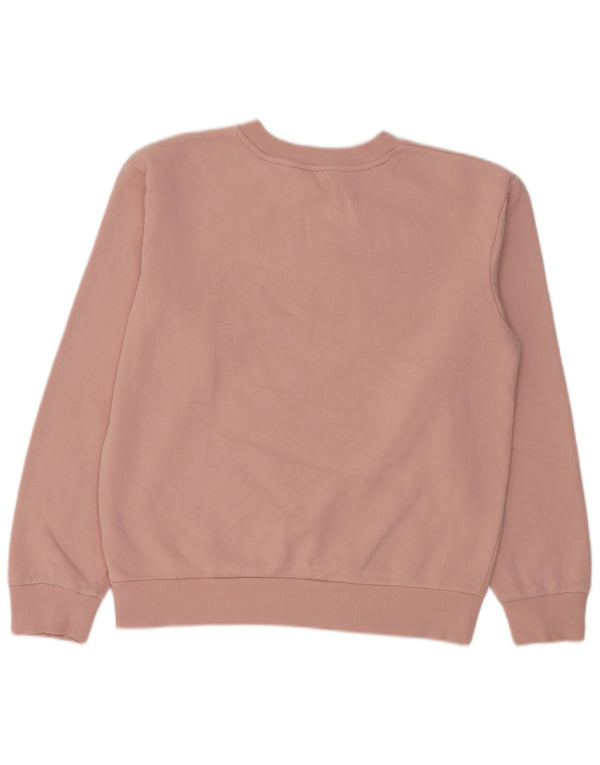Marks & Spencer Dame Oversized Sweatshirt Jumper UK 6 XS Pink Bomuld