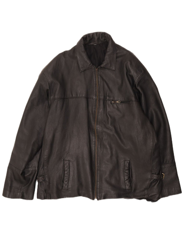Vintage herre læderjakke UK 44 2XL Sort