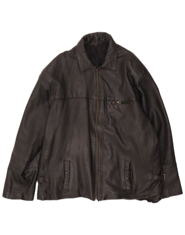 Vintage herre læderjakke UK 44 2XL Sort