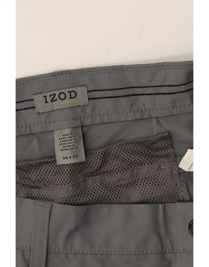 IZOD Mens Straight Chino Trousers W38 L32 Grey Polyester Vintage Izod and Second-Hand Izod from Messina Hembry 