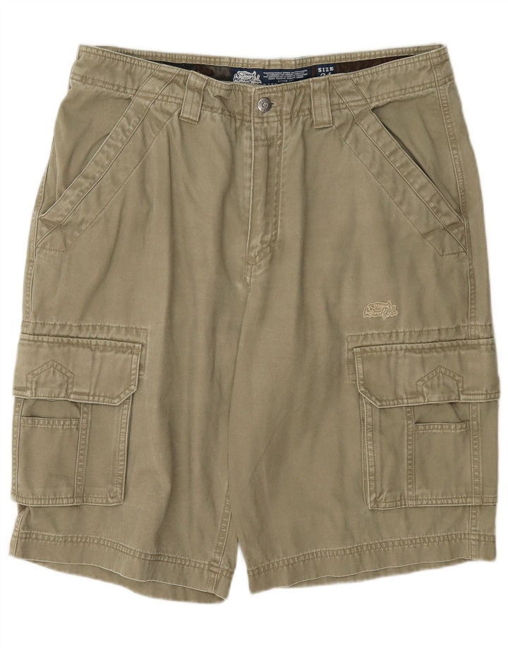 Weird Fish Herre Cargo Shorts W34 Large Khaki Cotton