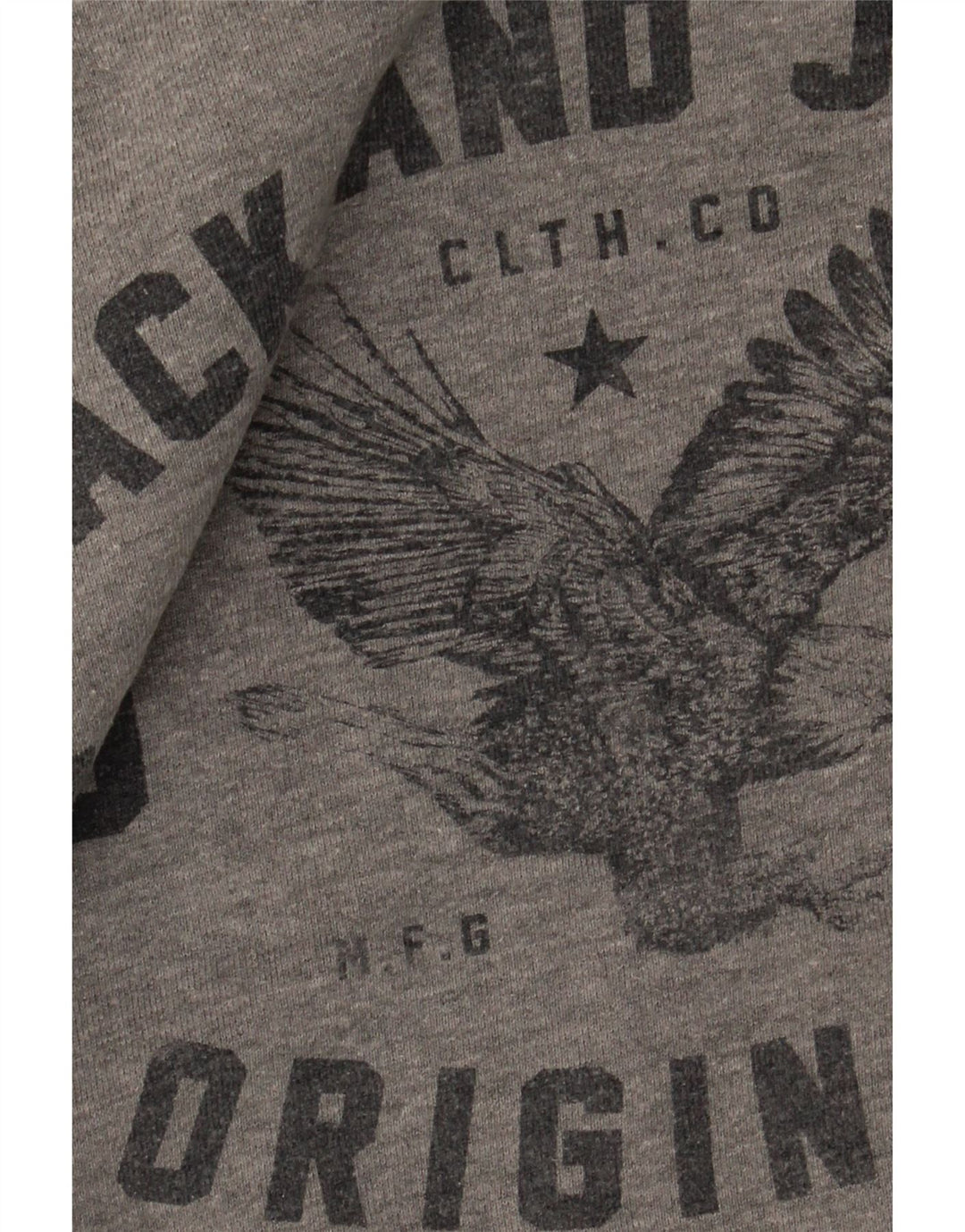 Jack & Jones grafisk sweatshirt til mænd, lille grå bomuld