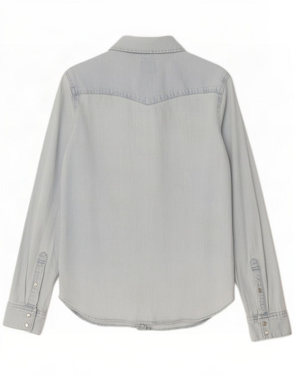 Levi's Dame denimskjorte i klassisk pasform UK 14 Medium Blue Cotton