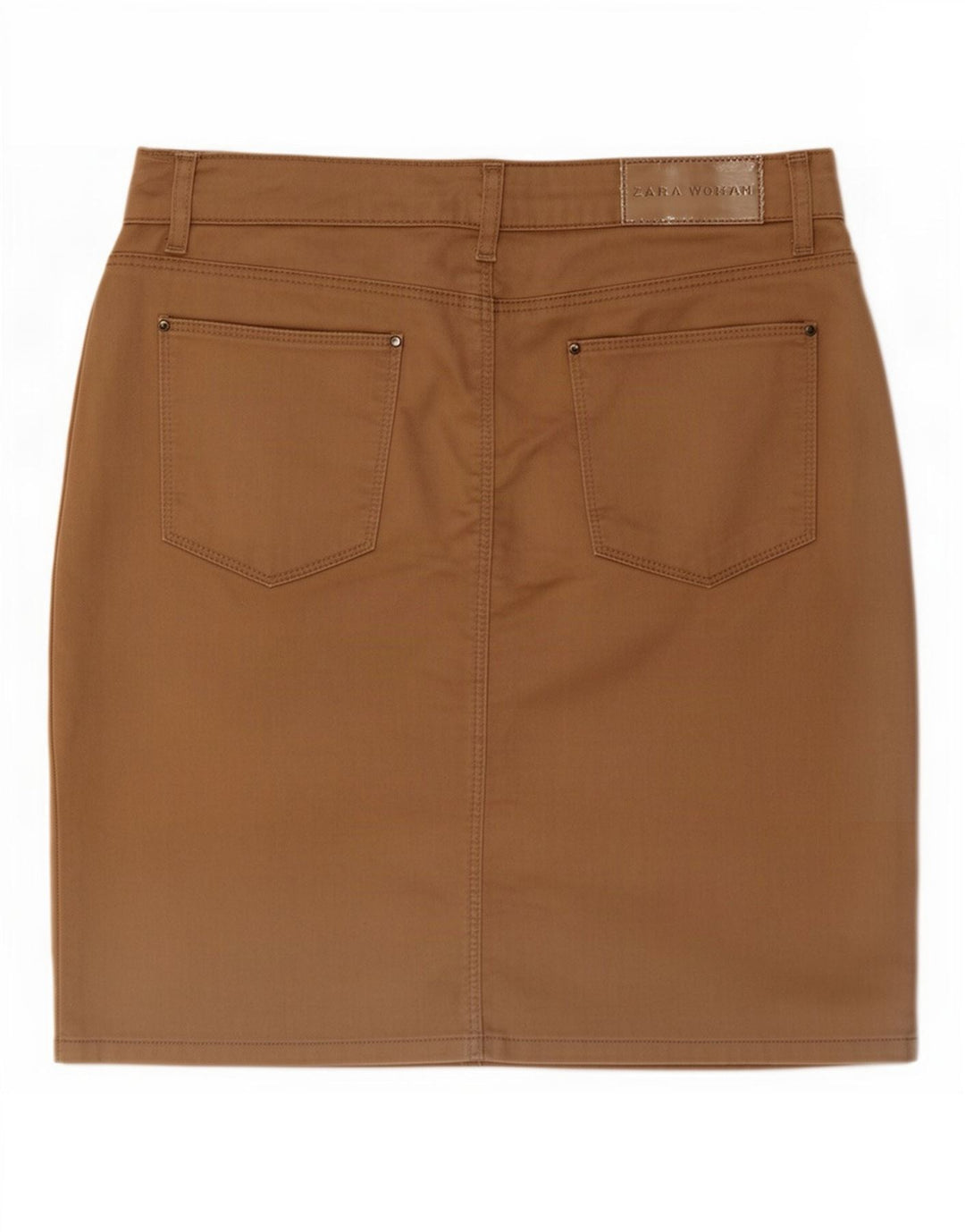 Zara Dame Mini Nederdel EU 42 Large W32 Beige