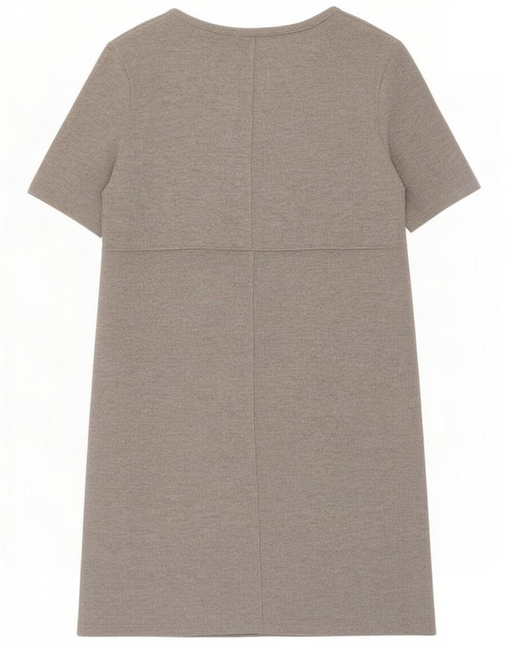 Zara Womens Shift Dress UK 12 Medium Grey Polyester