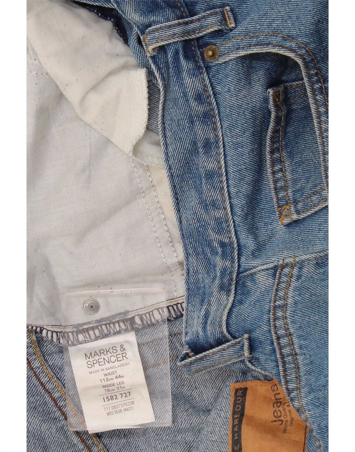 Marks & Spencer Straight Jeans til mænd W44 L31 Blå bomuld