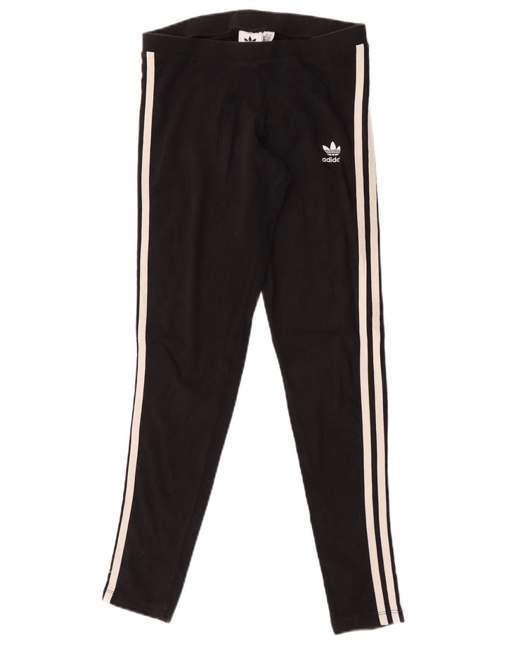 Adidas Dame Leggings UK 10 Small Black Bomuld