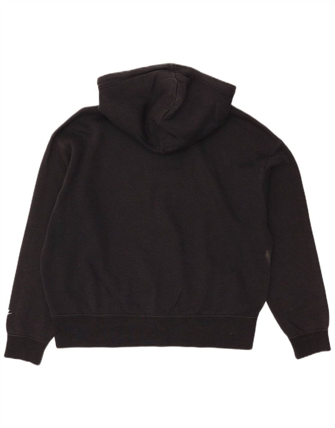 Nike Dame Grafisk Oversized Hoodie Jumper UK 14 Medium Sort Bomuld