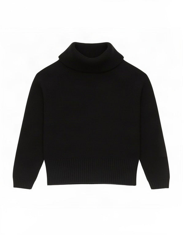 Hobbs Womens Crop 3/4-ærmet trøjetrøje med rullehals DK 14 Medium Sort