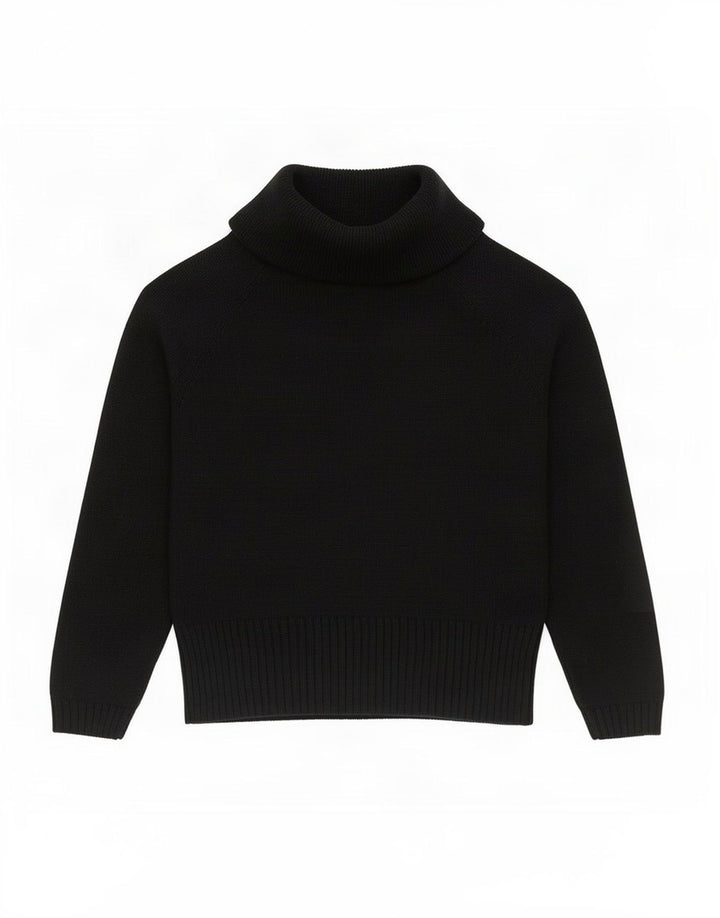Hobbs Womens Crop 3/4-ærmet trøjetrøje med rullehals DK 14 Medium Sort