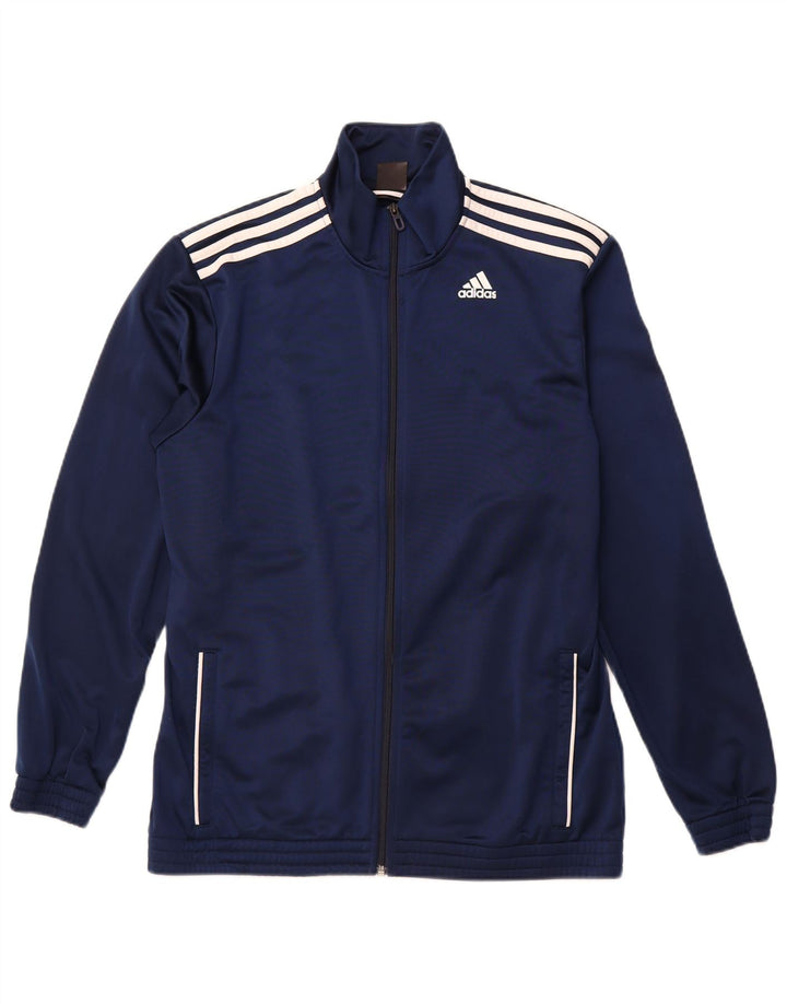 ADIDAS Træningsdragt topjakke til mænd UK 44/46 Stor marineblå polyester