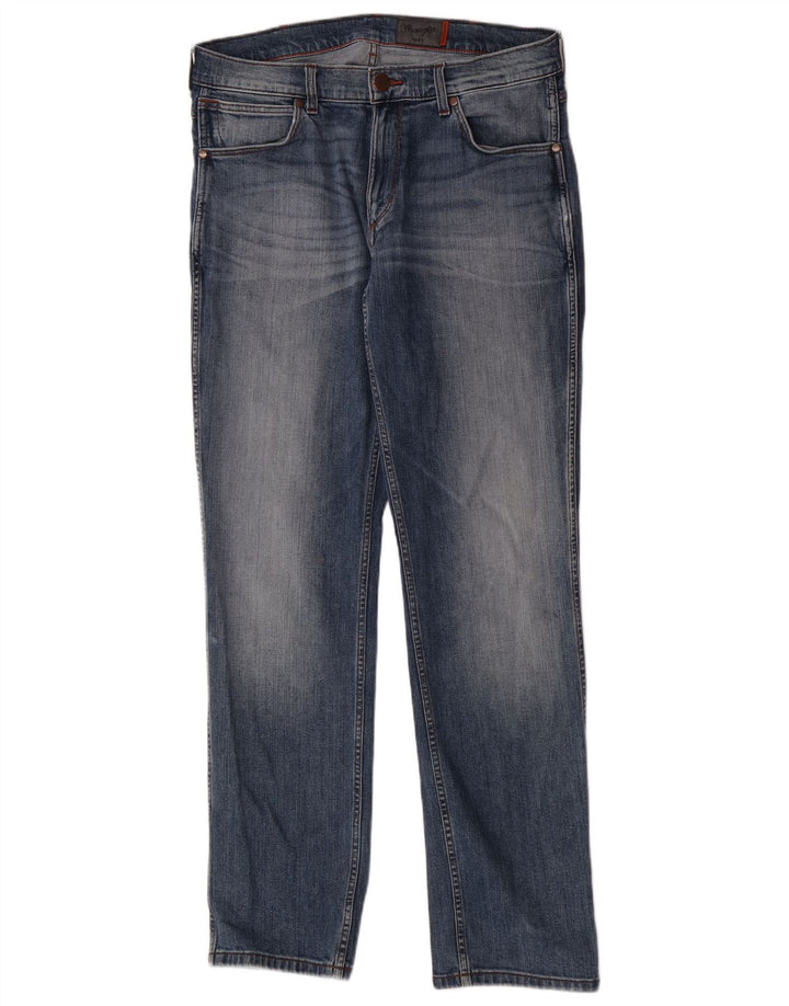 Wrangler Straight Jeans til mænd W34 L33 Blå