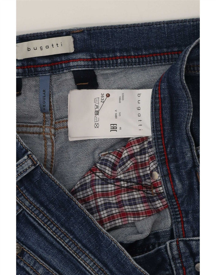 Bugatti Herre Regular Straight Jeans W36 L32 Blå Bomuld