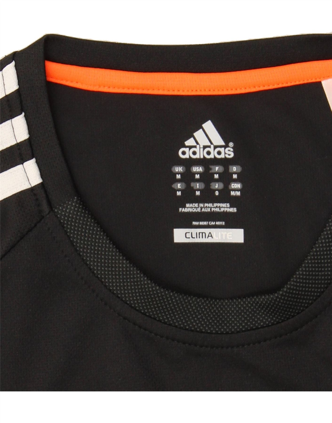 ADIDAS Mens Climalite T-Shirt Top Medium Black Polyester Vintage Adidas and Second-Hand Adidas from Messina Hembry 