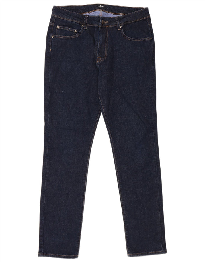 Hackett Herre Slim Jeans W34 L31 Marineblå Bomuld