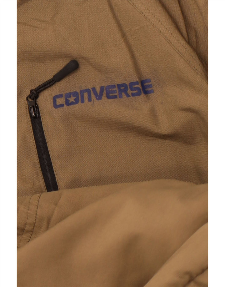 CONVERSE Vindjakke med hætte til mænd UK 36 Small Khaki Cotton