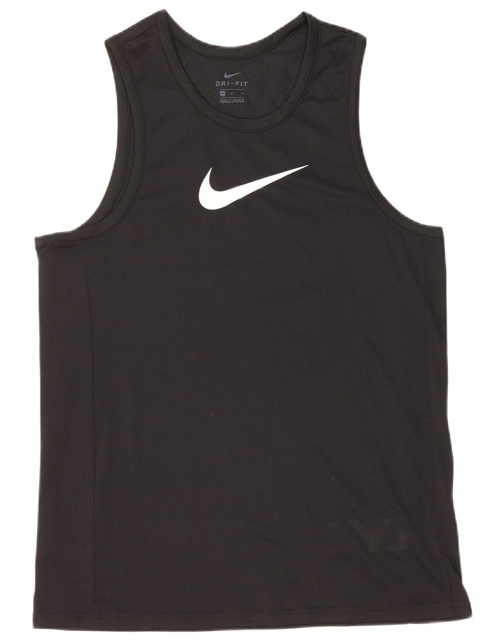 Nike Herre Dri Fit Grafisk Vest Top Medium Sort Polyester