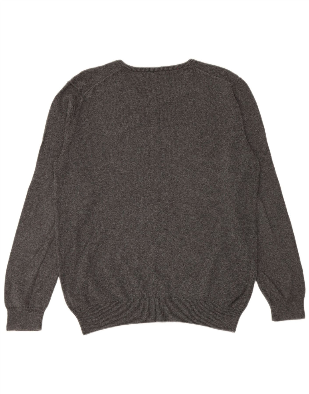 Besætningstøj Herre V-hals sweater Stor grå bomuld