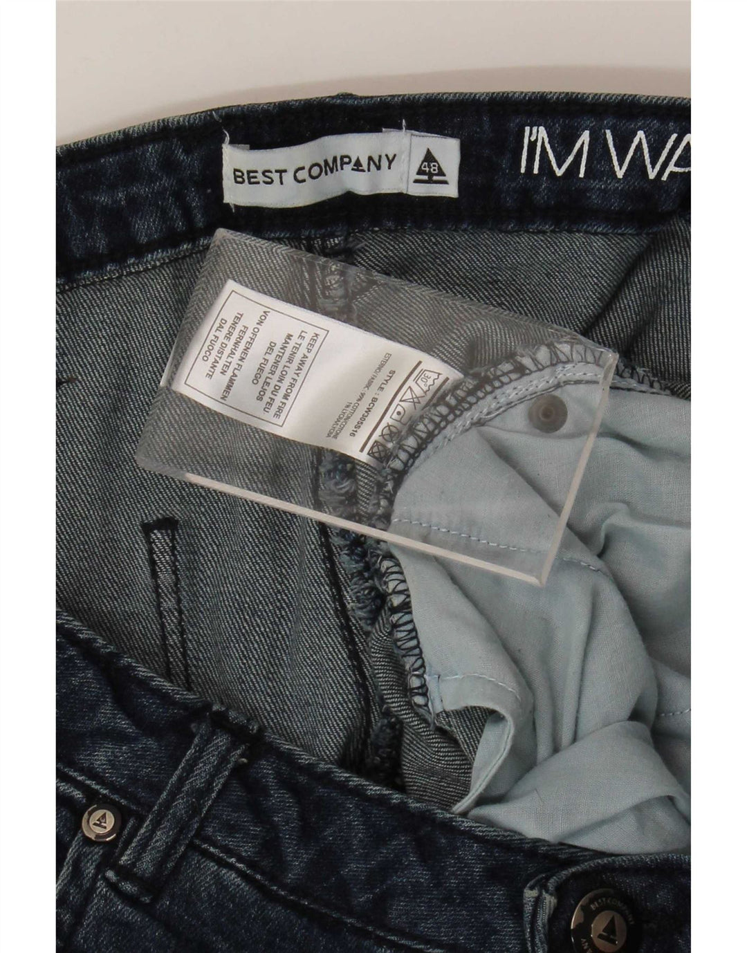 Bedste firma Dame Slim Jeans W28 L26 Blå Bomuld