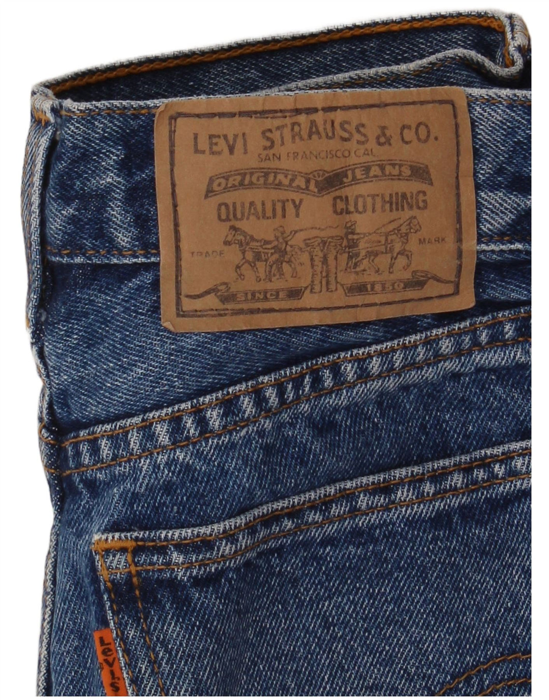 LEVI'S Boys Straight Jeans 11-12 Years W24 L27 Blue Cotton