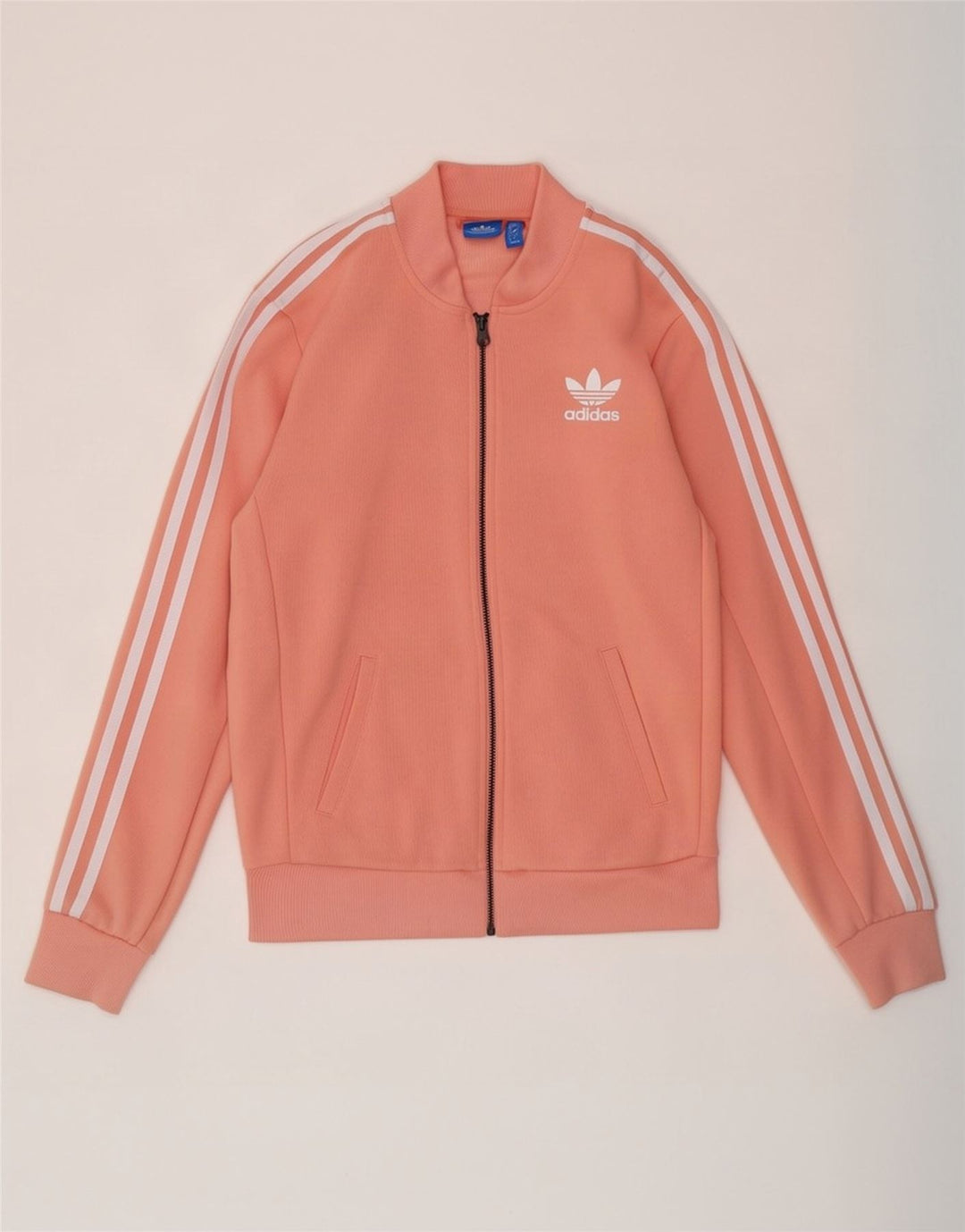Adidas Dame Grafisk Oversized Tracksuit Top Jacket UK 8 Small Pink