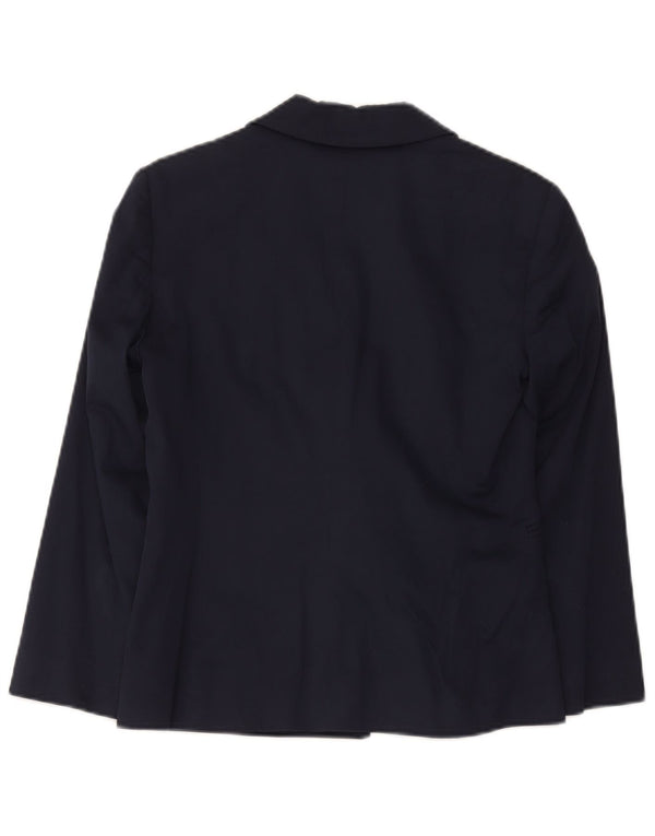 Max & Co. Womens 1 Button Blazer Jacket UK 8 Small Navy Blue Cotton