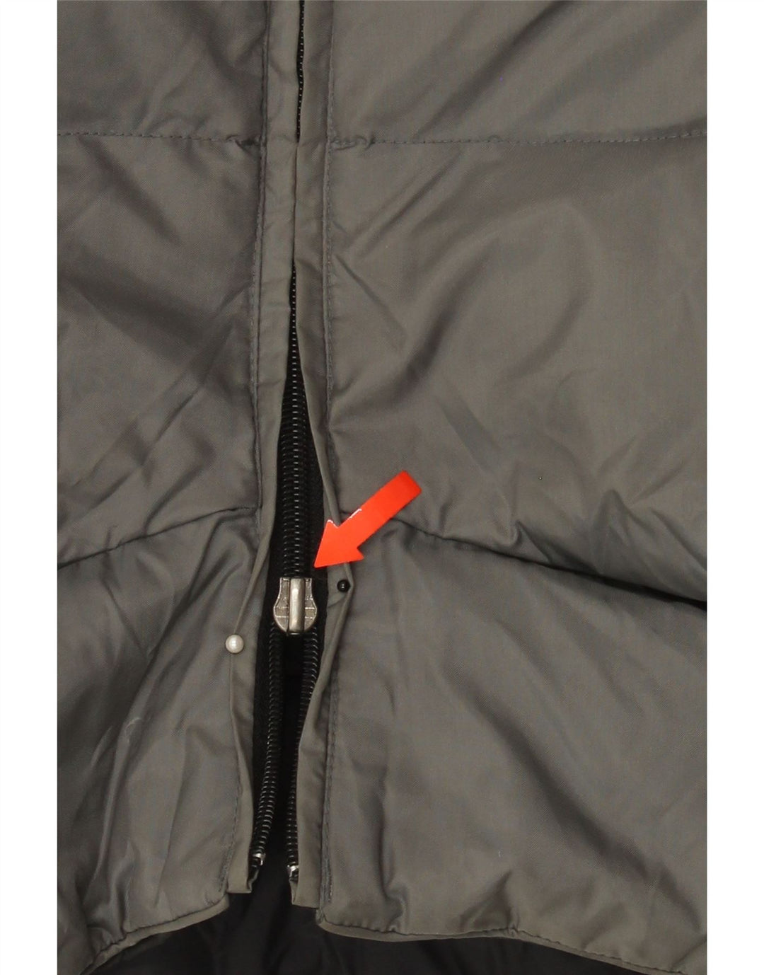 CHAMPION Mens Padded Jacket UK 40 Large Grey Colourblock Polyester Vintage Champion and Second-Hand Champion from Messina Hembry 