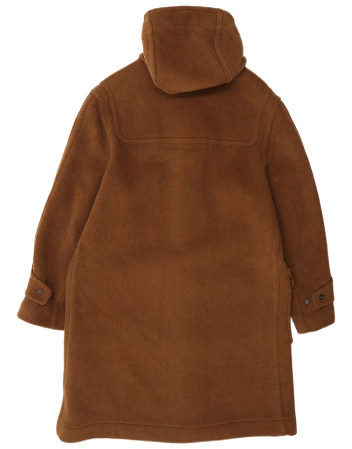 DAKS Herre Hætte Duffle Coat IT 48 Medium Brun Uld