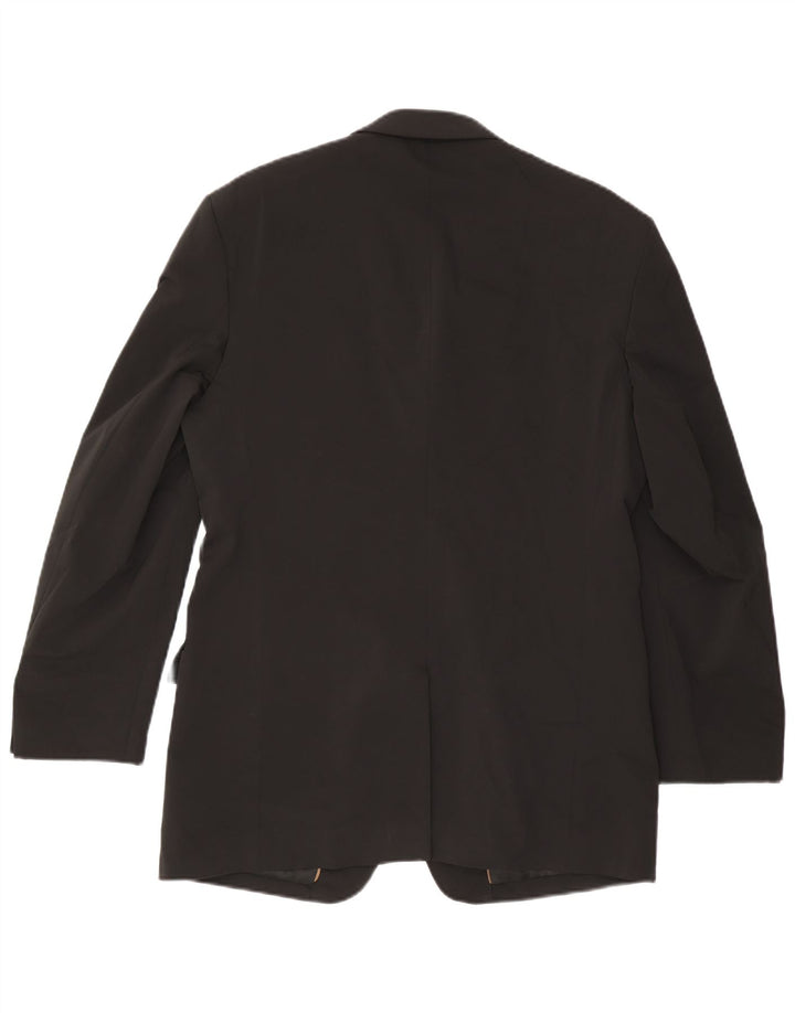 Zara Herre 3-knaps blazerjakke EU 52 Stor sort polyester