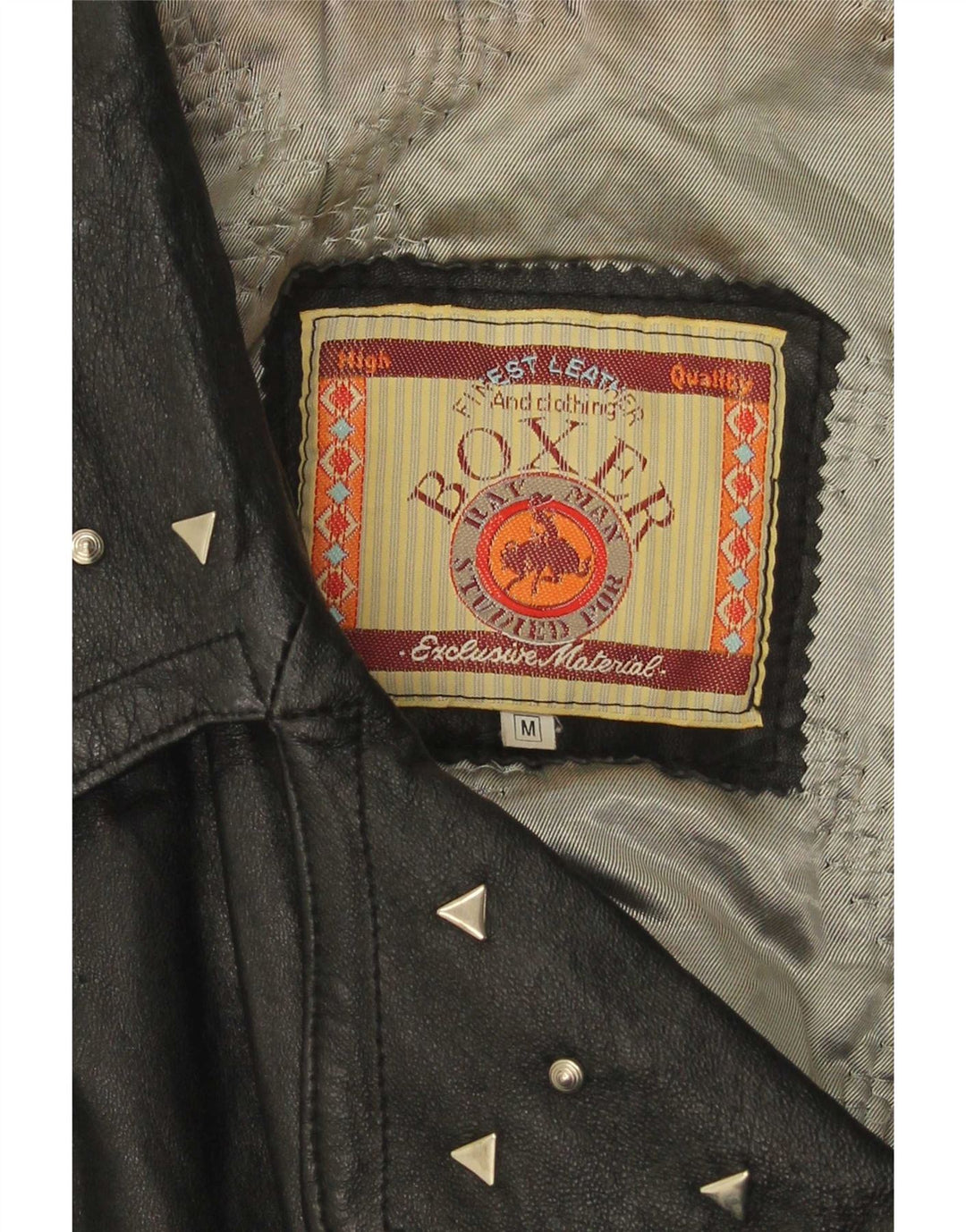 Boxer Dame Læder Biker Jacket UK 14 Medium Sort Læder