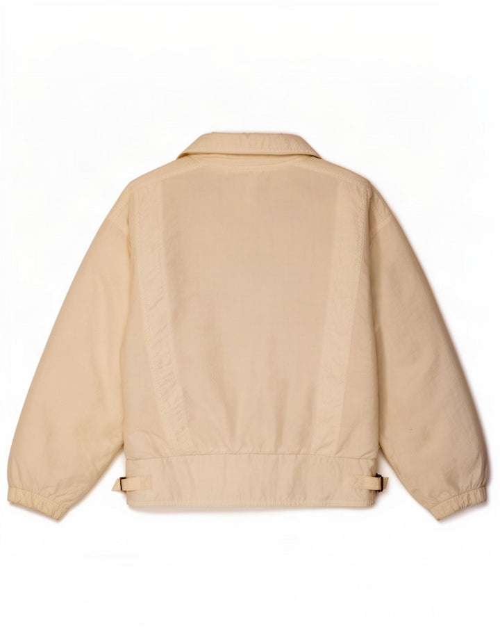 Vintage Dame Bomber Jacket UK 14 Large White