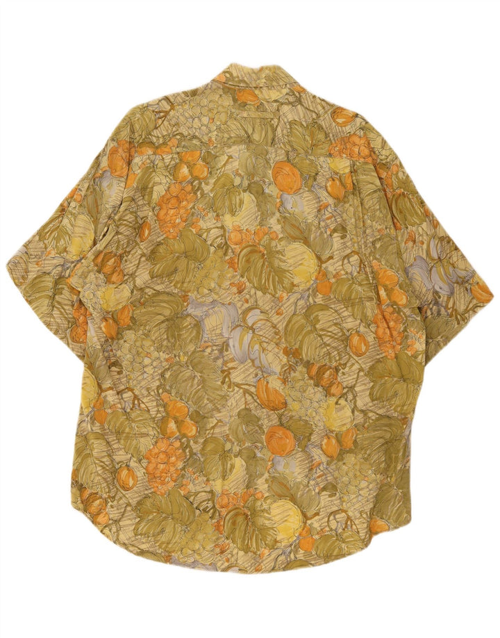 Daniel Dodd Herre Kortærmet Skjorte Large Green Floral