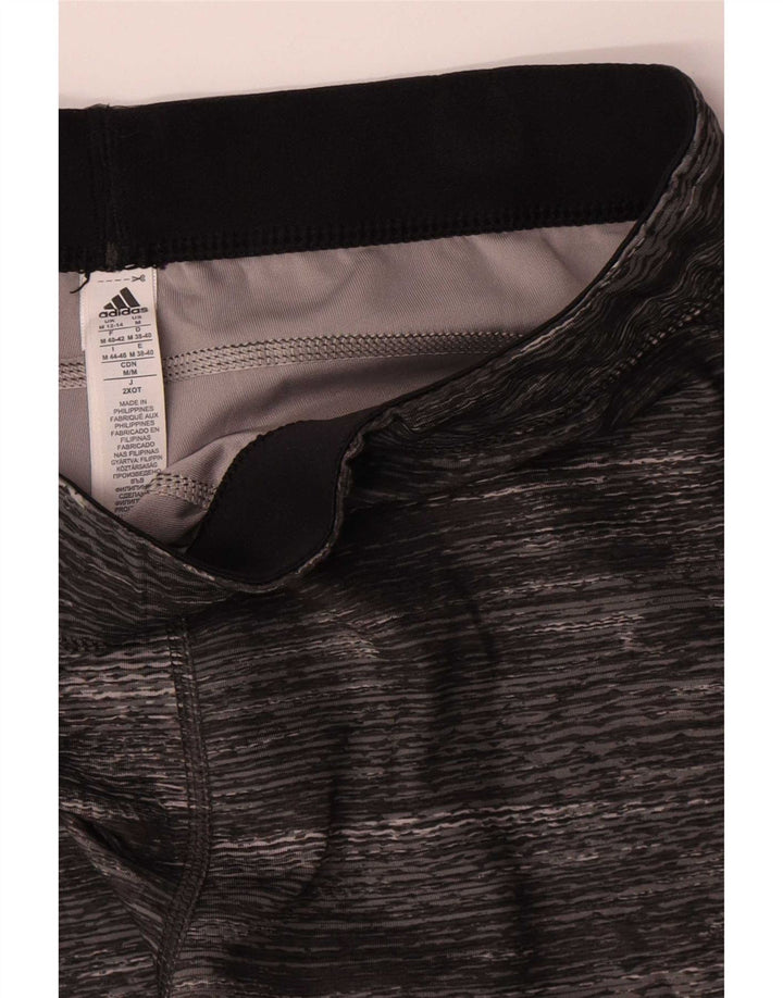 Adidas Dame Climalite Capri Leggings UK 12/14 Medium Grey Colourblock