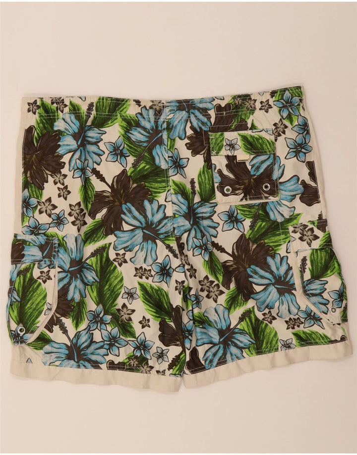 MOSSIMO Mens Swimming Shorts Large  Beige Floral Polyester Vintage Mossimo and Second-Hand Mossimo from Messina Hembry 