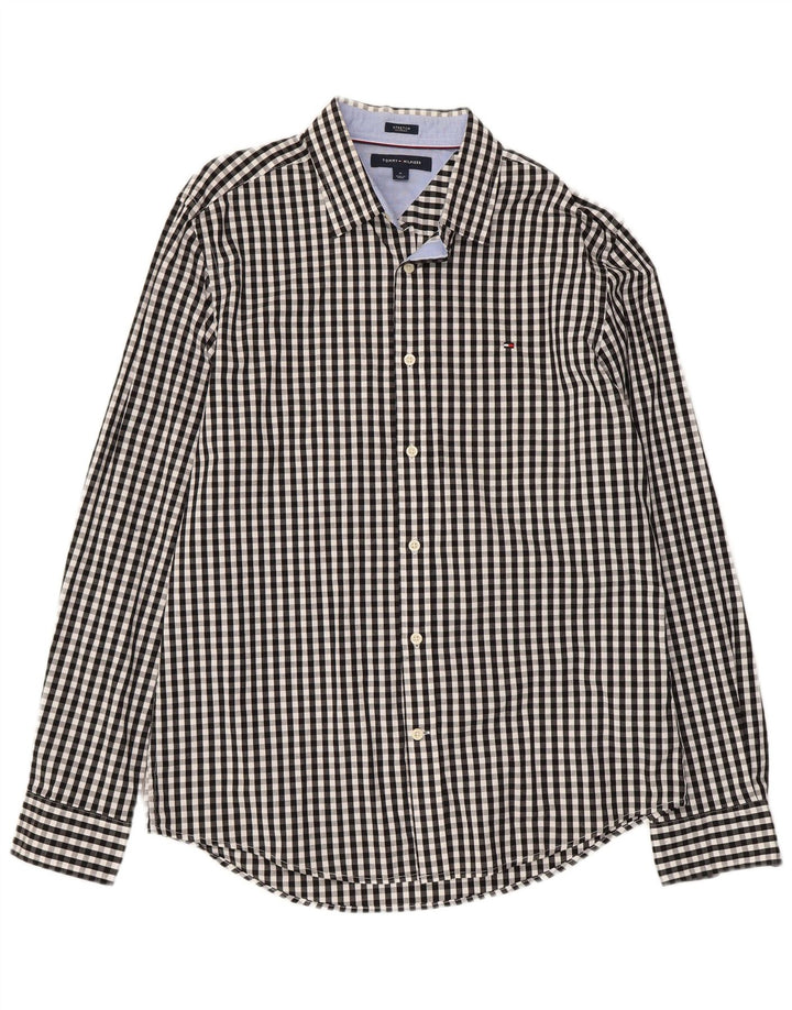 TOMMY HILFIGER Herreskjorte Medium Sort Gingham Bomuld