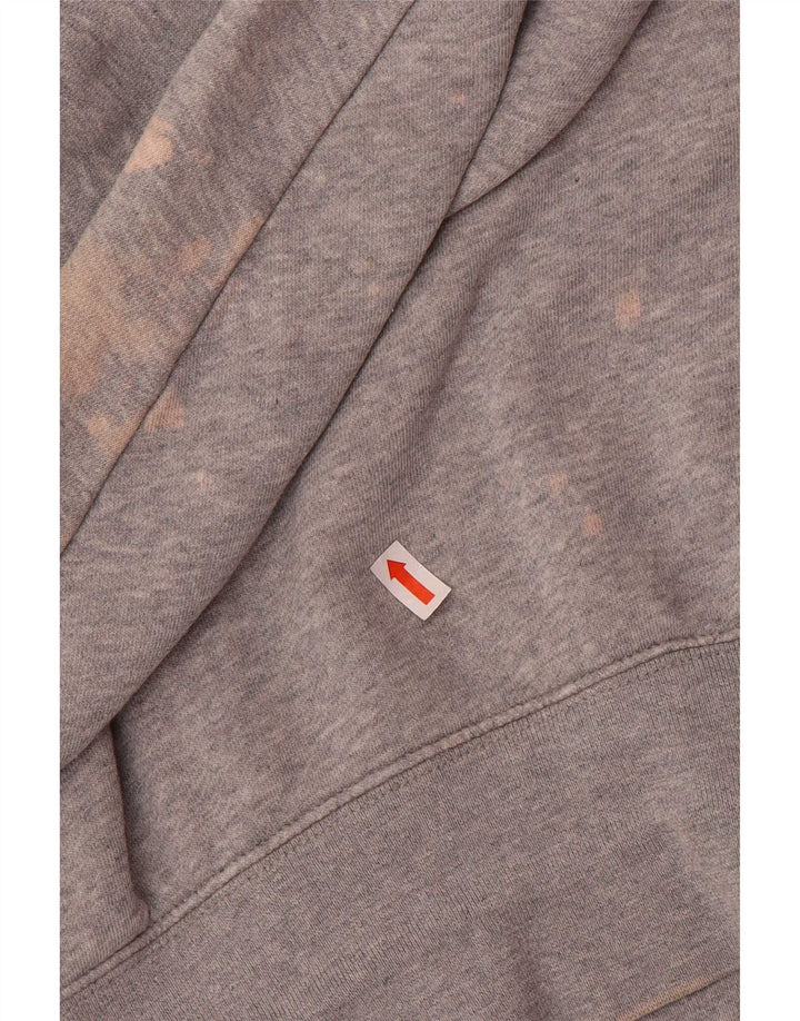 Nike Womens Crop Oversized Sweatshirt Jumper UK 6 XS Grå Bomuld