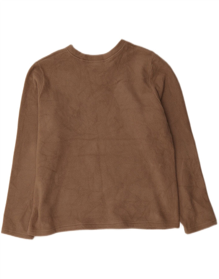 L.L.Bean Dame Fleece Jumper UK 16 Stor Beige Polyester