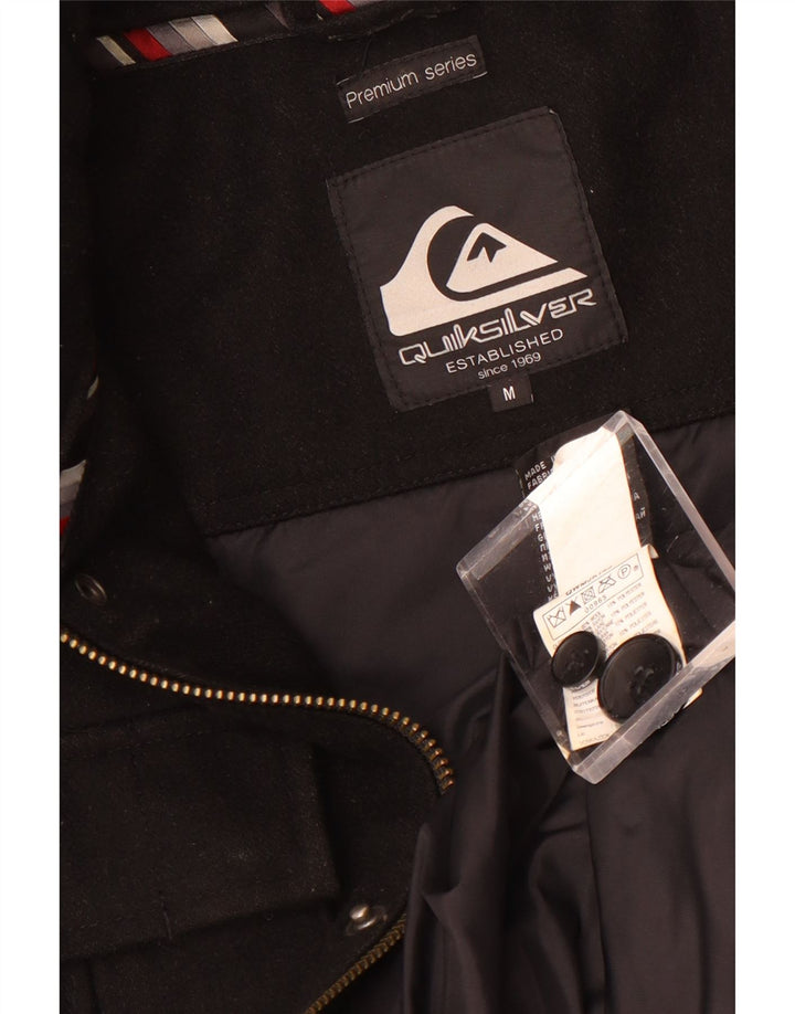 Quiksilver Herre Utility Jacket UK 38 Medium Black Wool