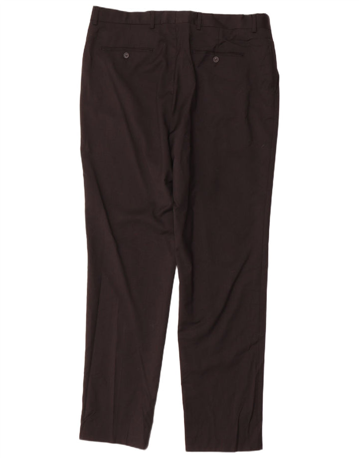 Jaeger Herre Slim Casual Bukser W38 L33 Sort Uld