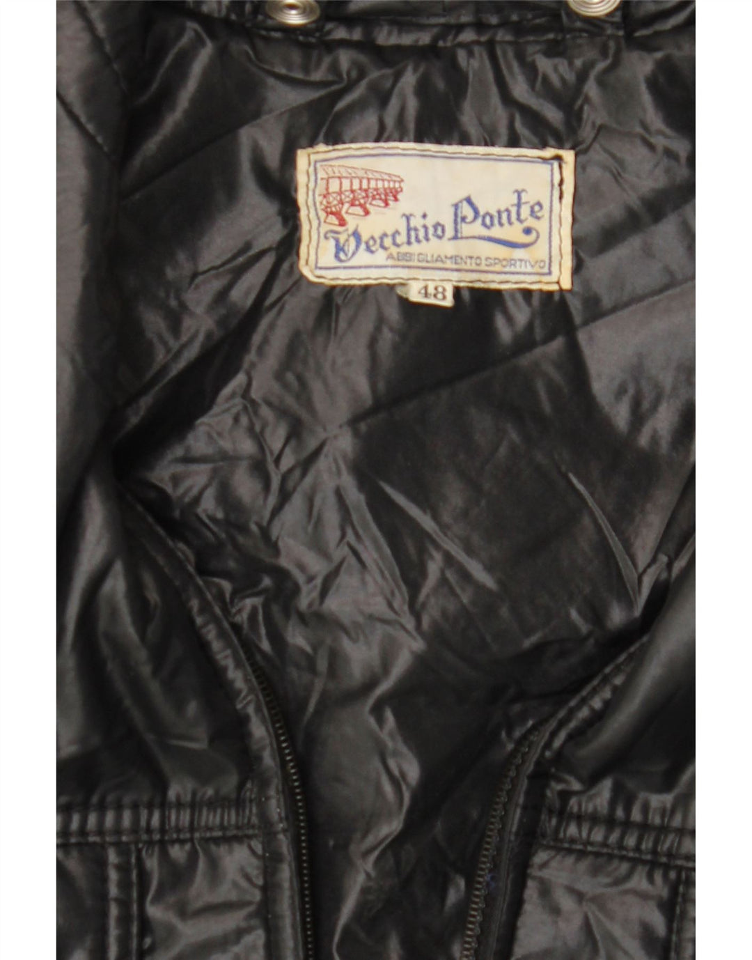 Vintage polstret damejakke IT 48 XL Sort