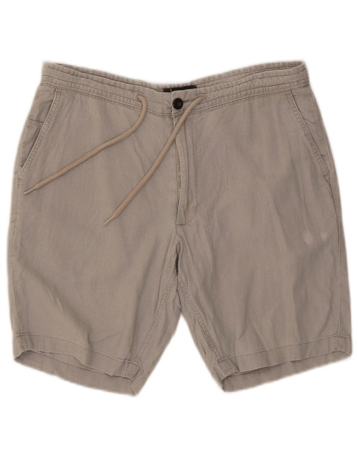 Marks & Spencer Herre Chino Shorts Large W34 Grå Linned