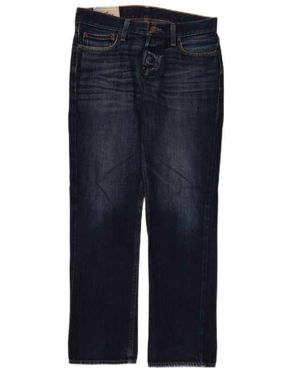Hollister Straight Jeans til mænd W30 L30 Marineblå bomuld