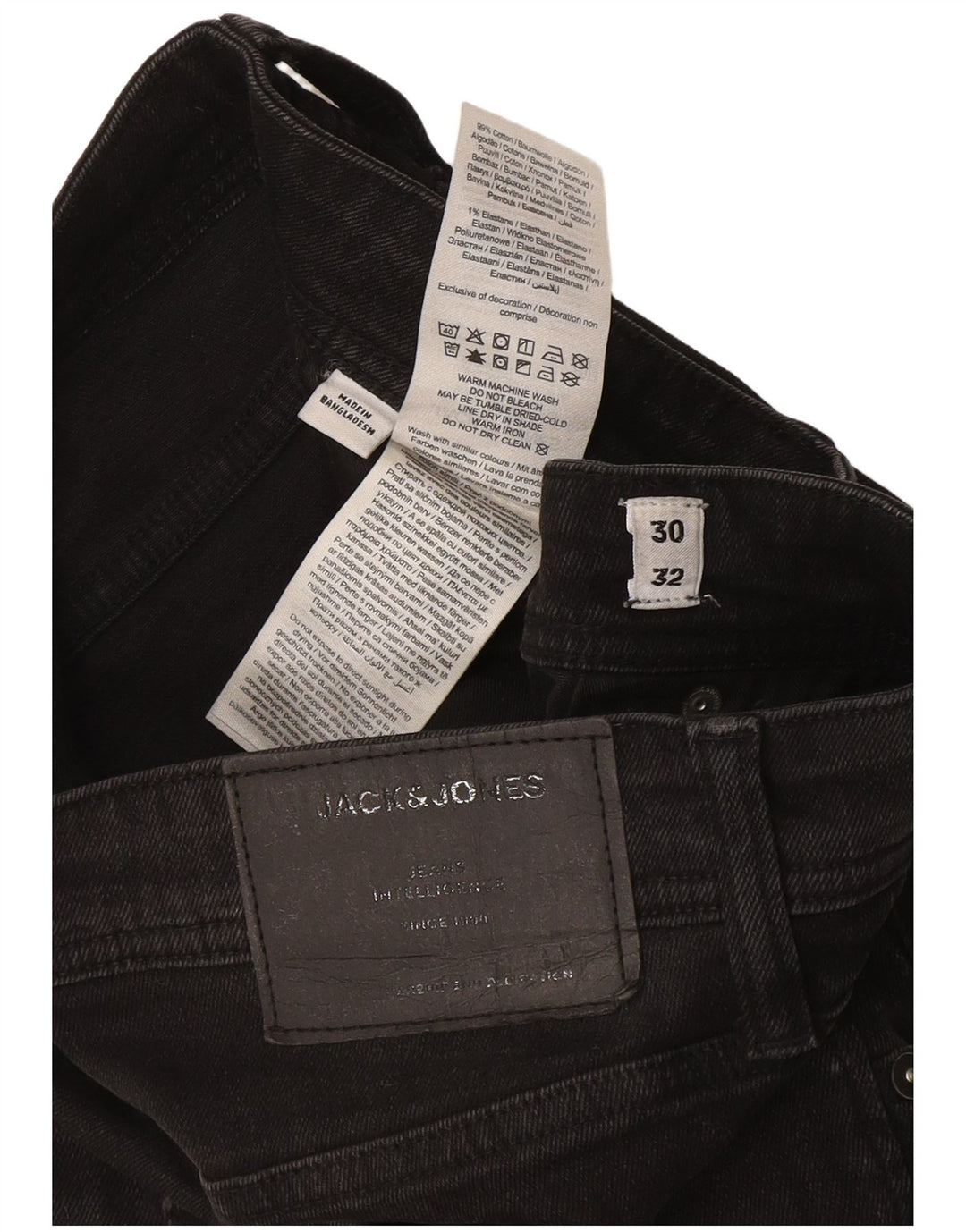 Jack & Jones Herre GLENN Slim Jeans W30 L32 Grå Bomuld