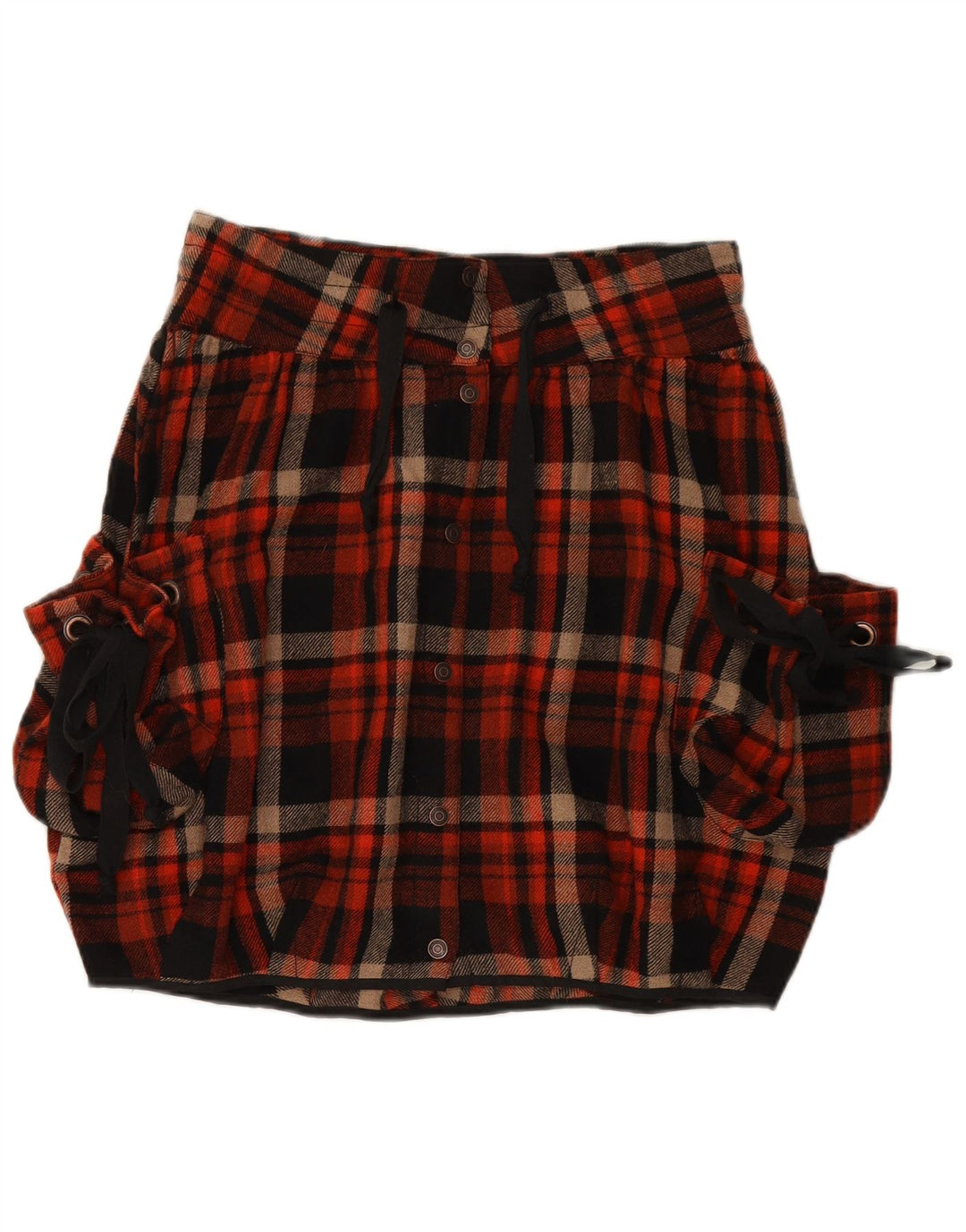 FORNARINA Boblenederdel til kvinder Stor W34 flerfarvet ternet uld