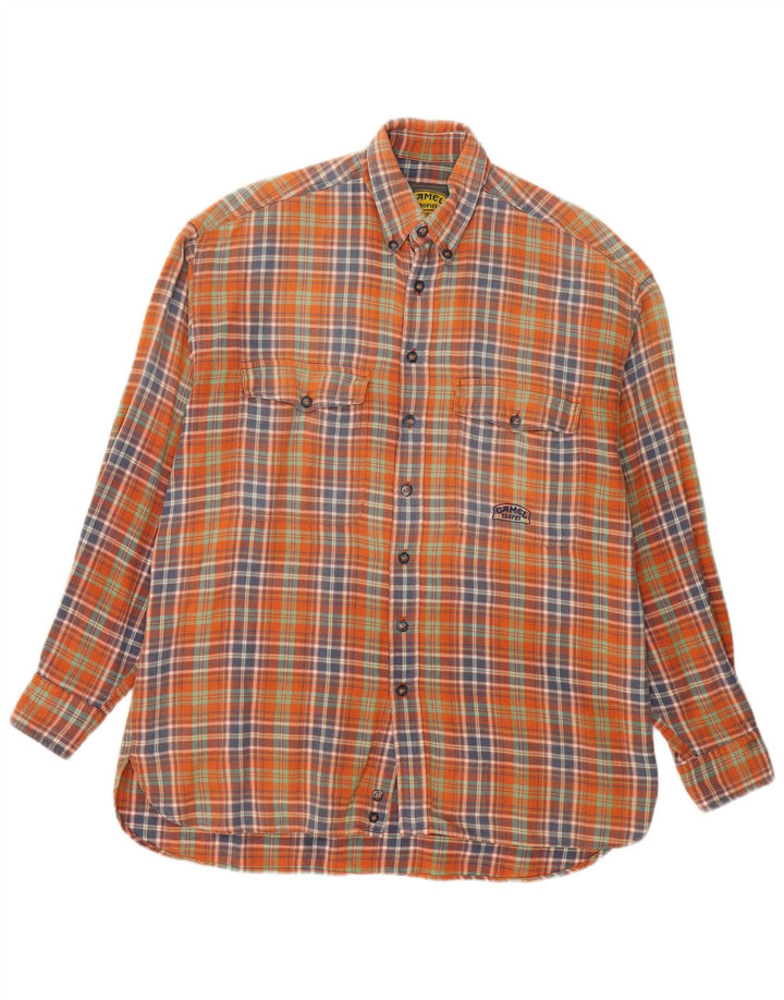 Camel Active Flanelskjorte til mænd Medium Orange Ternet