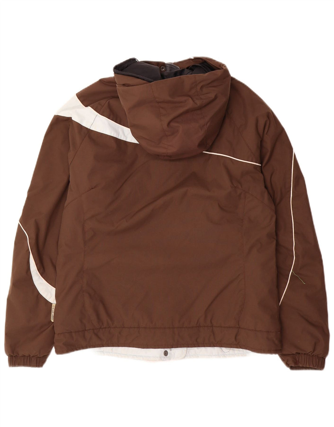 COLUMBIA Vindjakke med hætte til kvinder UK 14 Medium Brown Colourblock