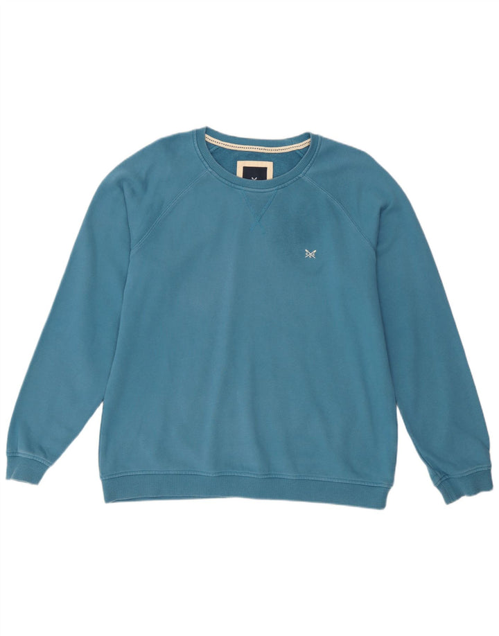 Crew Clothing Dame Sweatshirt Jumper UK 14 Medium Blue Bomuld